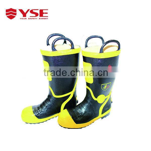 Yellow fireman outfits personal safety protective boots