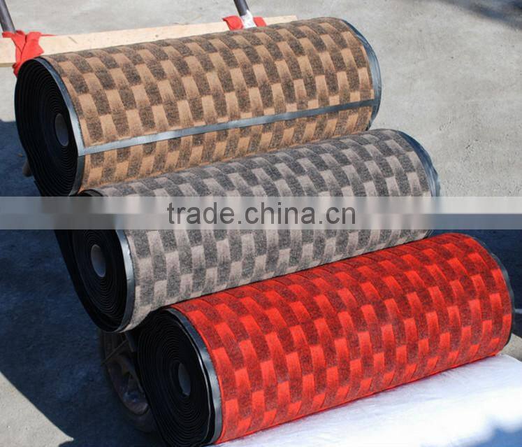 coarse velour jacquard with pvc mat from china