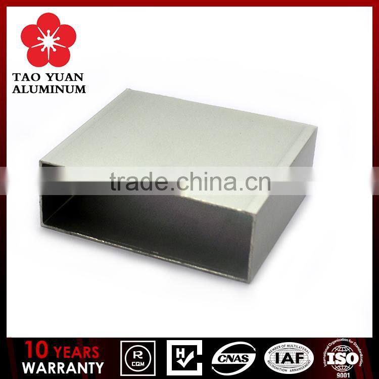High quality Aluminum profile extrusion Square tube size 75x25mm,76x25mm for Chile Santiago Market