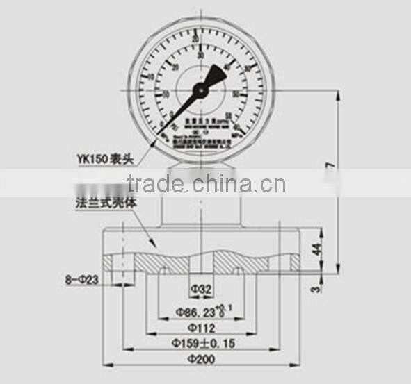 Price of mud pump pressure gauge YK-150F