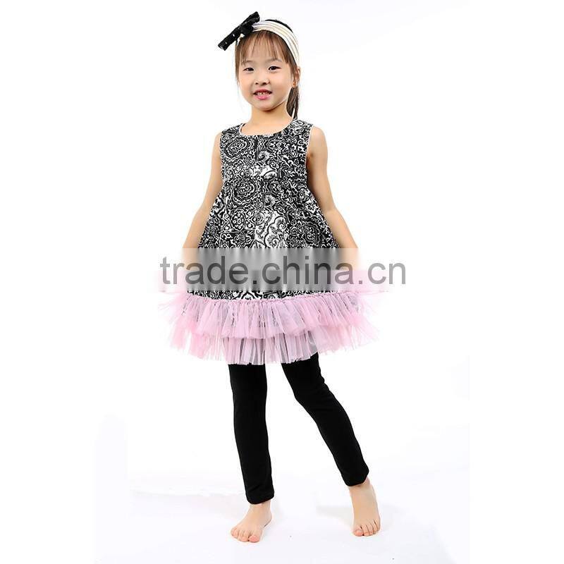 Wholesale boutique sweet girls solid candy color cotton clothes outfit