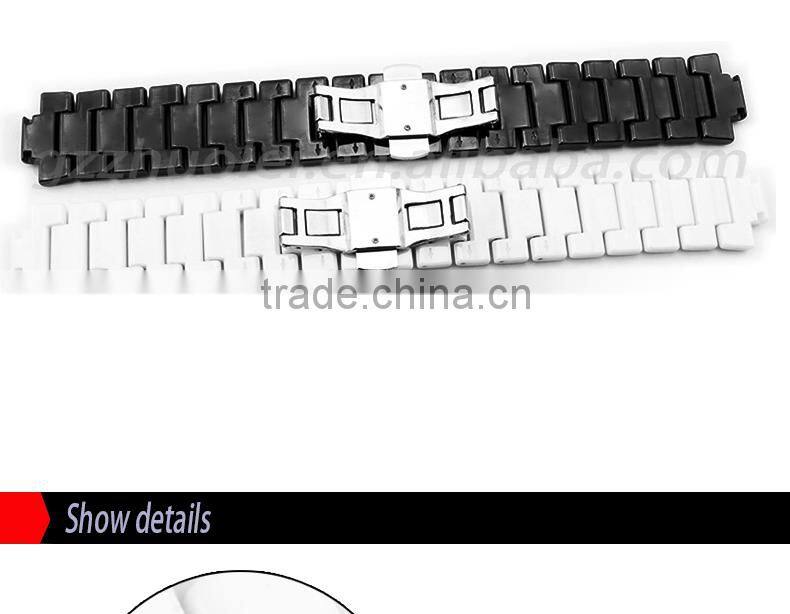 22*11|19*9mm high quality ceramic Watch bracelet for men's and women's with stainless steel buckle Wholesale 3PCS