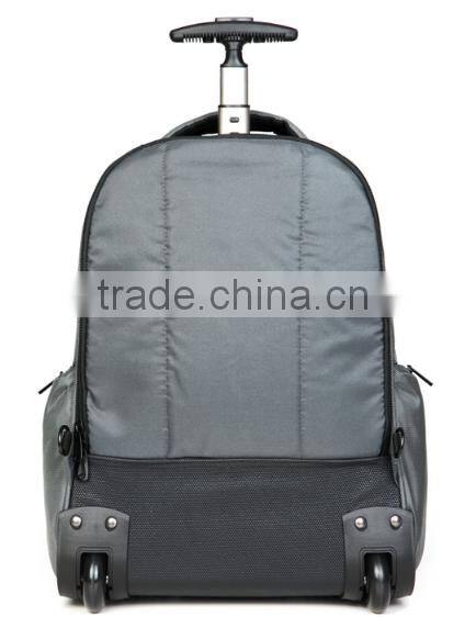 promotional business trolley backpack with wheels, rucksack backpack travel bag