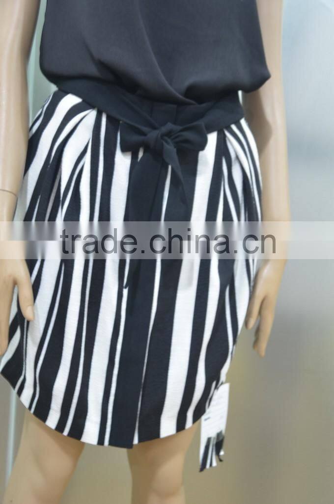 Very Cheap Summer Fashion Black and White Skirt 2015