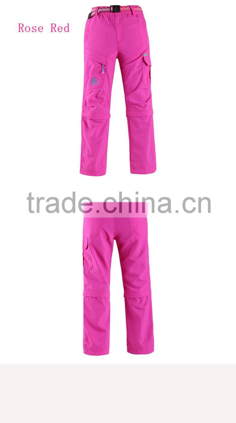 Children quick-drying pants waterproof sunscreen removable wear soft