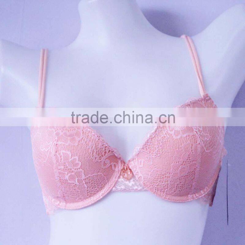 China bra factory foam cup with lace ladies hot sexy fashion bra