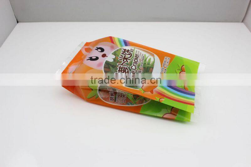 rice cracker transparent plastic packaging side gusset bag
