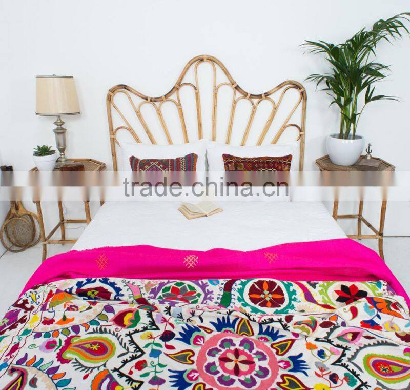 Hand Embroidered Suzani Throw Indian Uzbek Suzani Wall Hanging Suzani Tapestry Suzani Blanket Suzani Bedding