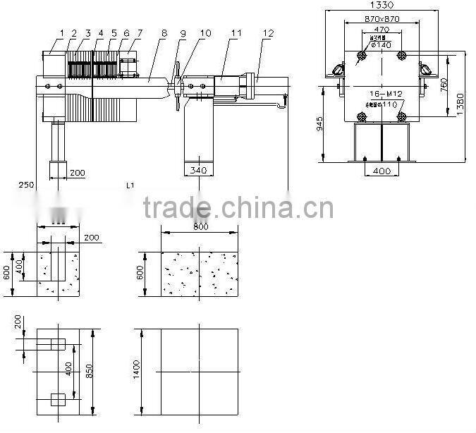 Plate and Frame Type Filter Press Machine