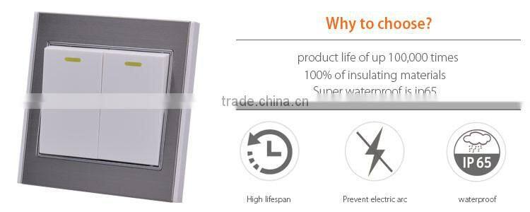220v-250v 2 gang 1 way decorative light switches
