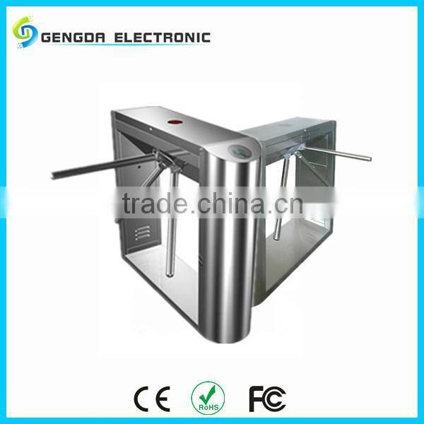 304 stainless steel both directional electronic half height inclined tripod barrier entrance turnstile