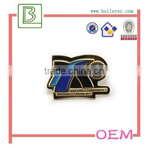 company logo gold metal pin badges