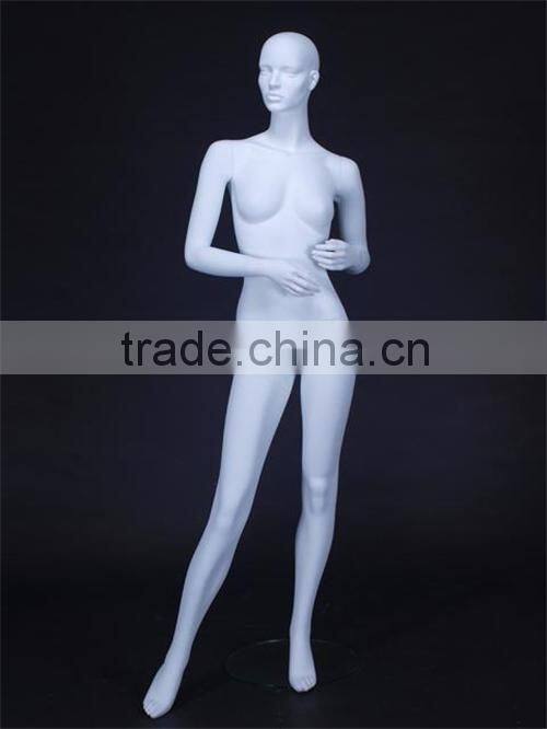 Christmas window display female mannequins with abstract face