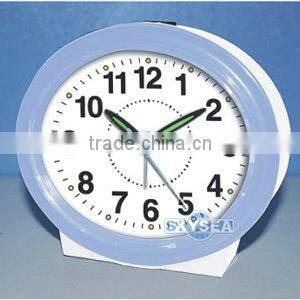 plastic oval shape table alarm clock bedside clock, candy color clock