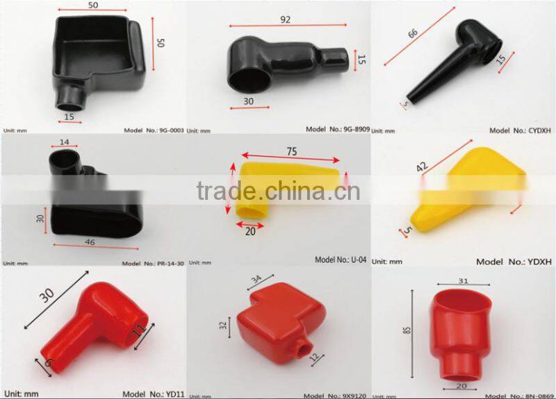 Square PVC Top Post Style Battery Terminal Cover with REACH RoHS UL