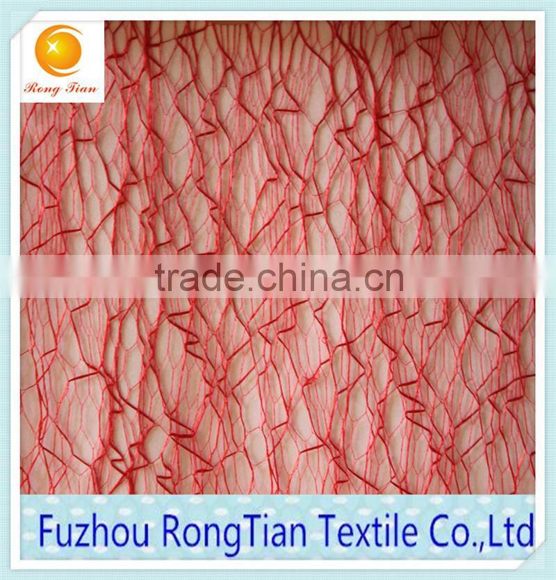 Wholesale polyester random pattern lace fabric for window decoration