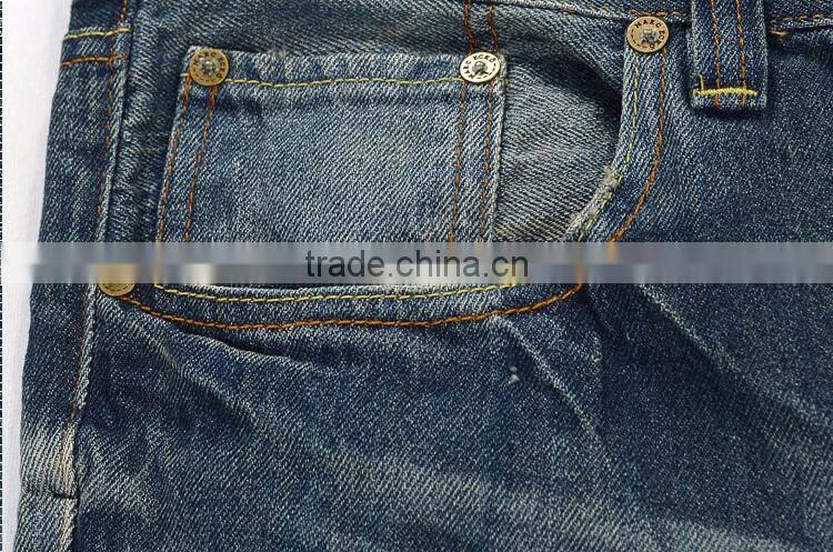 Manufacture China brand name jeans men gender vintage ripped distressed denim trousers skinny pants jeans