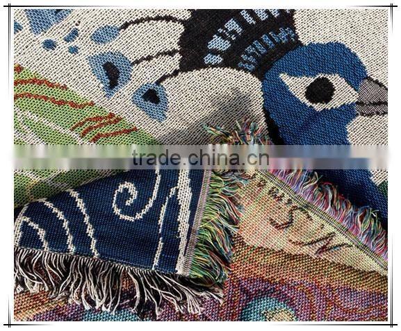 Do you own design woven tapestry jacquard throws and blankets for sofas