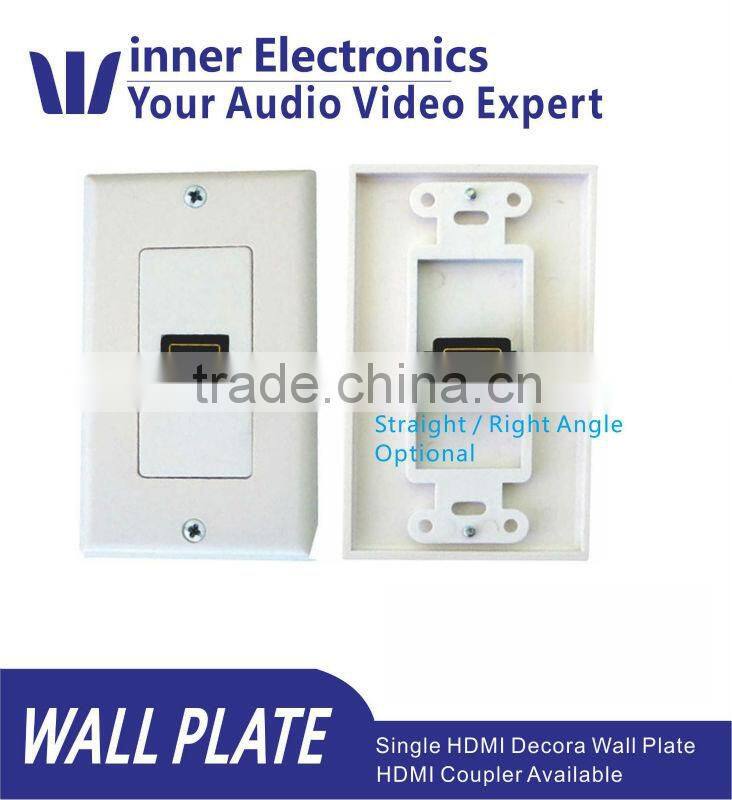 White by Steren ,Standard HDMI Pigtail Wall Plate