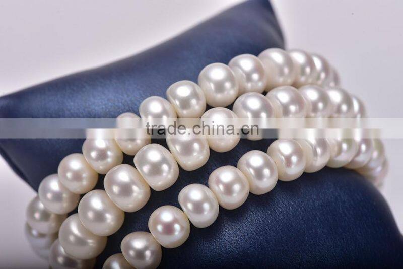 near round fresh water pearl bracelet YSB004 three layer fine jewery