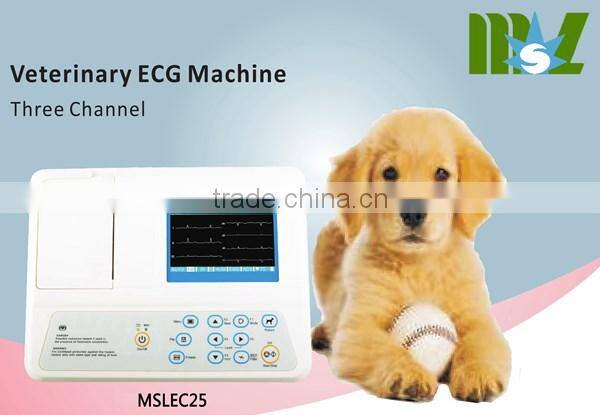 MSLEC25-4 High Quality 3 Channel Veterinary ECG Machine/ECG Machine for Pets