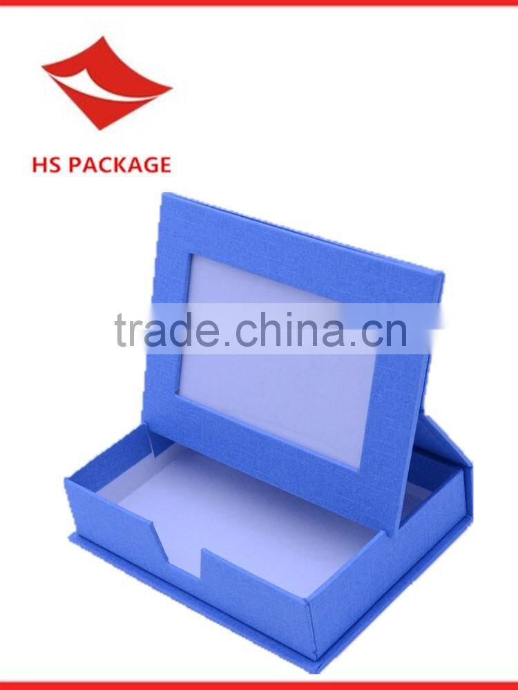 Folding paper photo frame with storage box
