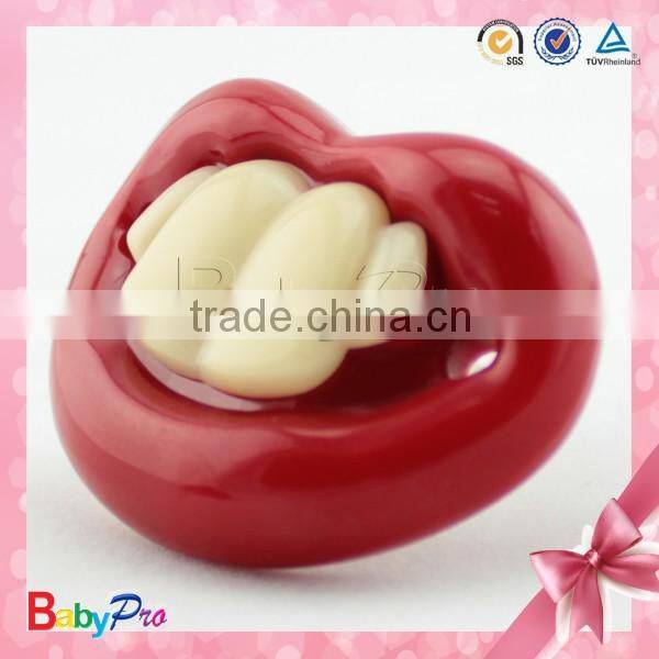 Babypro PN03 China Supplier Wholesale Promotional Plastic Nipple Baby Toys Red Color Non-Toxic Baby Relax Pacifier For Infant