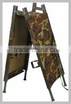 camo 2 folding stretcher; miltary folding canvas litter