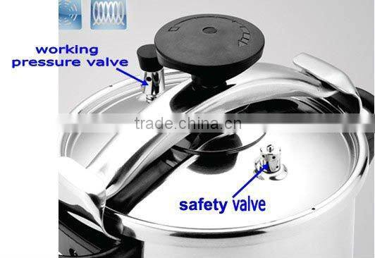 100% safety guarantee 18/8 stainless steel pressure cooker CSB 24cm 7L