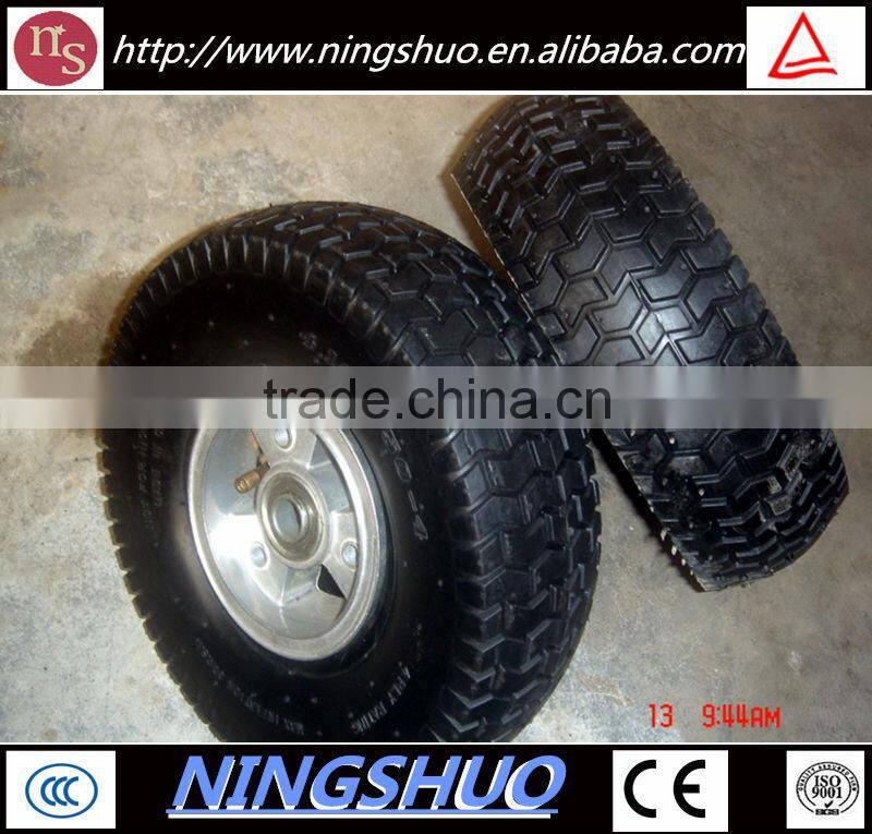 China supply of standard quality 10 inch rubber pneumatic wheel for trolley
