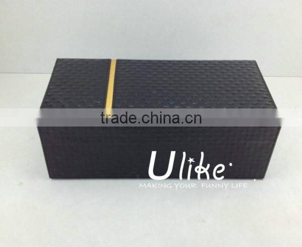 Leather beverage packing box Luxury Black Leather Wine Case Package wedding favors