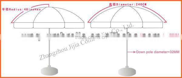 XTL-240 48inch promotional strong beach umbrellas