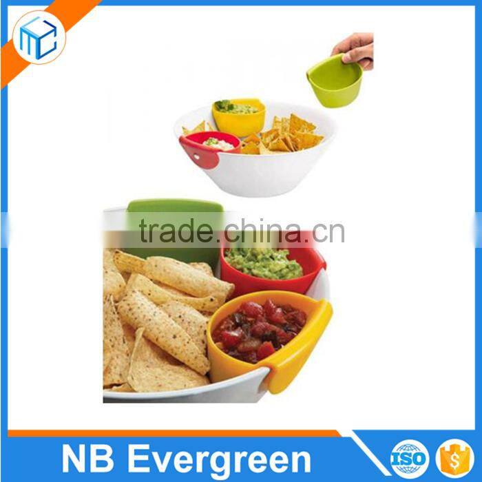 sets 3 portasalse in silicone ,Dip and Condiment Holder