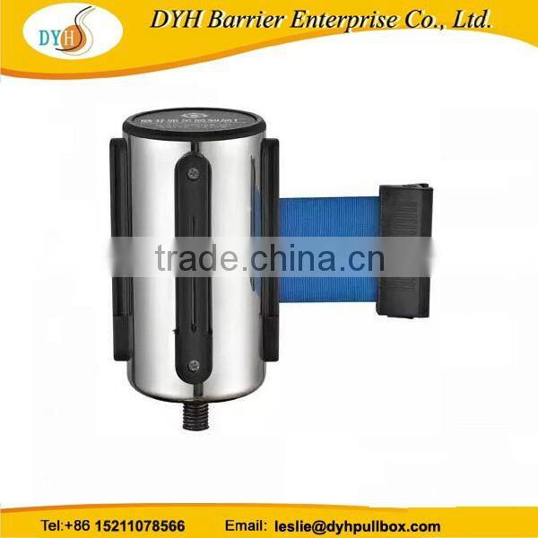 Stainless steel 2M threaded retractable cassette for belt stanchion