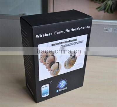 Newest hot-sale soft fur earmuffs with bluetooth headphone