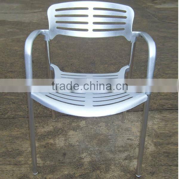 outdoor morden aluminum furniture stacking armchair YC023