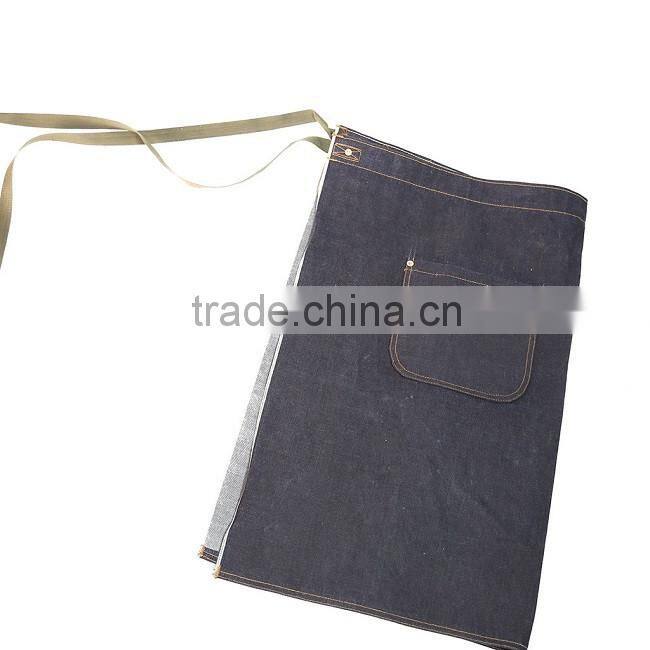 Custom high quality half apron denim with pockets