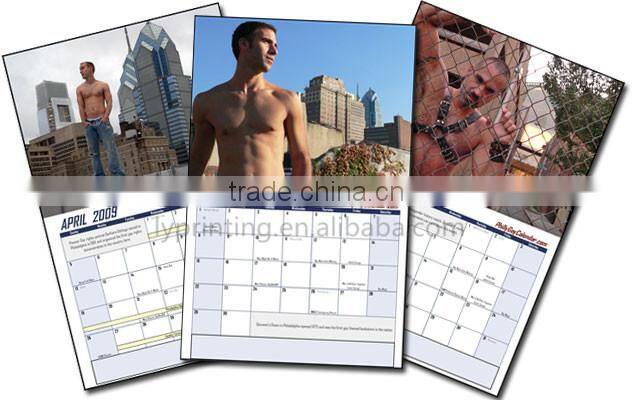 2016 high quality customized calendar printing logo printing