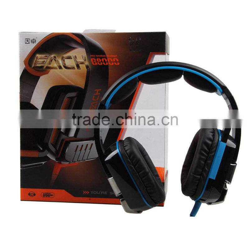Cheap price overhead 3.5mm stereo gaming headphone