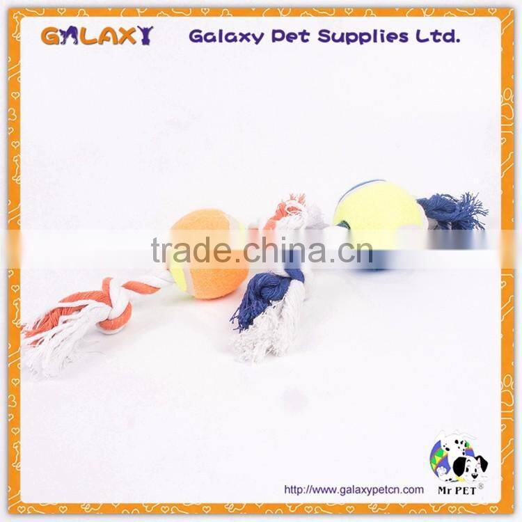 R35200 Factory Wholesale Plush Tennis Ball Chew Toy Cotton Rope Pet Dog Toy