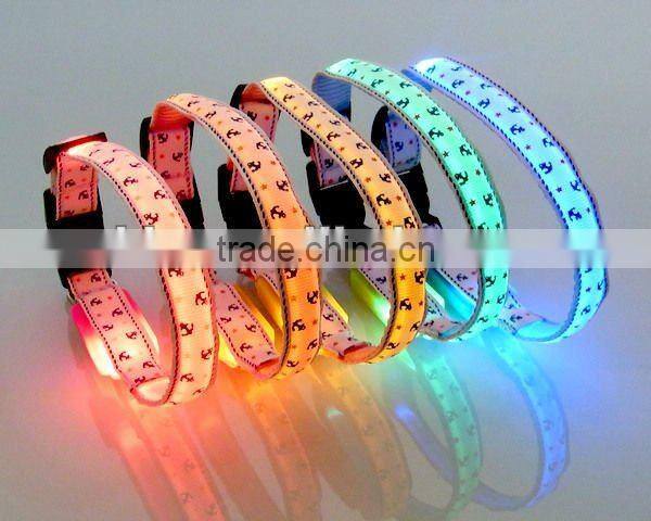 2014 new pet product led reflective dog collar