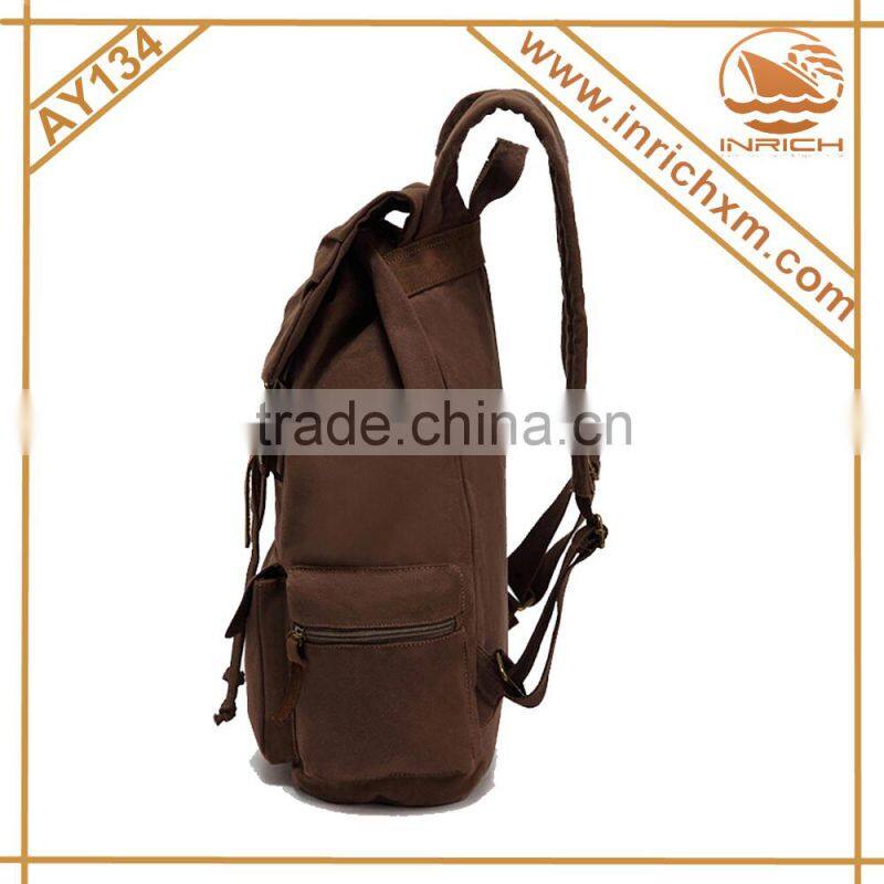 2014 FLA Audit custom cheap canvas backpack for teens, canvas drawstring backpack
