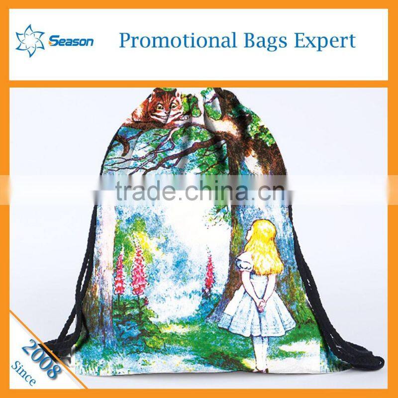 Wholesale bulk drawstring bags fabric shopping bag foldable shopping bag