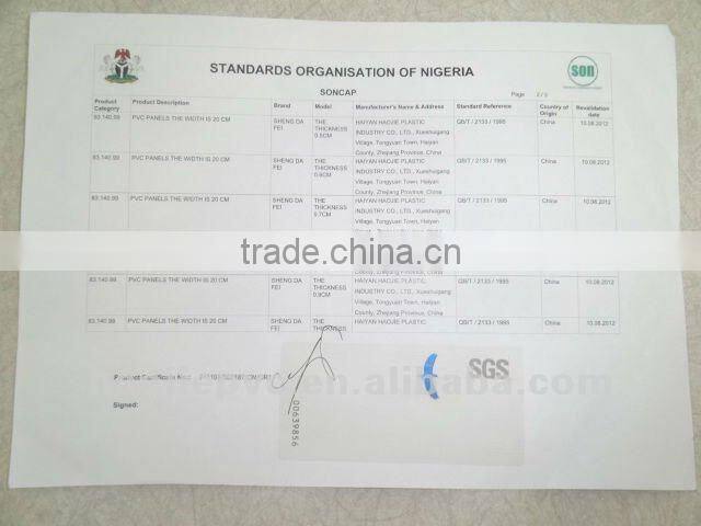 White clear plastic laminated wall panel