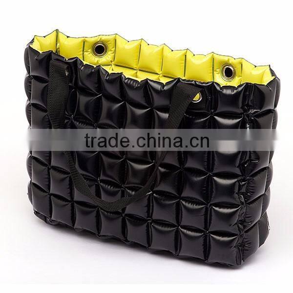 Rose/White inflatable bubble tote bag for beach