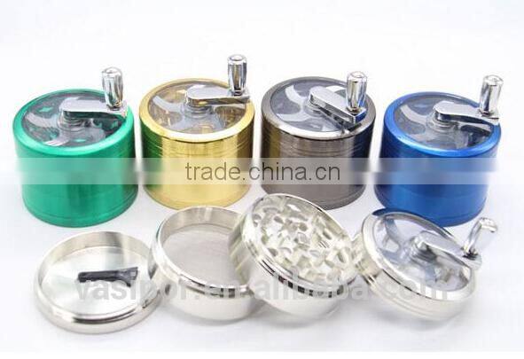 Top selling Handle dry herb grinder Strong magnet dry herb grinder
