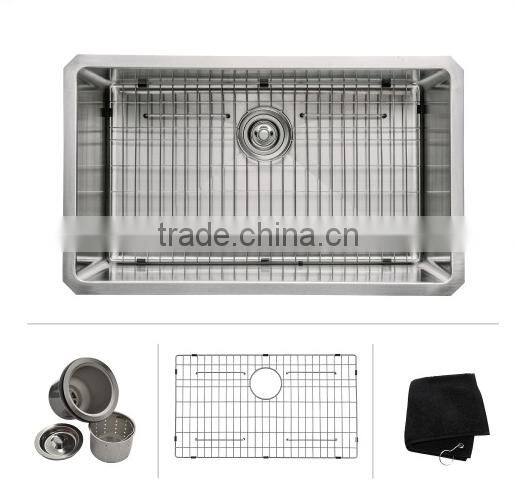 Professional Factory Supply R10 Radius Handmade Stainless Steel Sink 30" x 18" x 10" Double Bowls (cUPC Approved)-- R10-3018