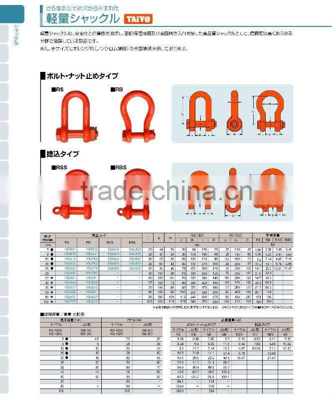 KEIKLES ( strong light weight shackle ) RS type for rigging