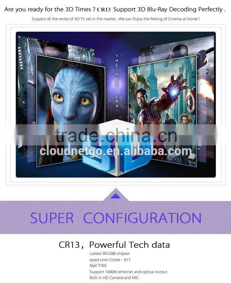 Cloudnetgo live tv apk marshmallow tv box support 4k wit RK3228 chip modi android tv box