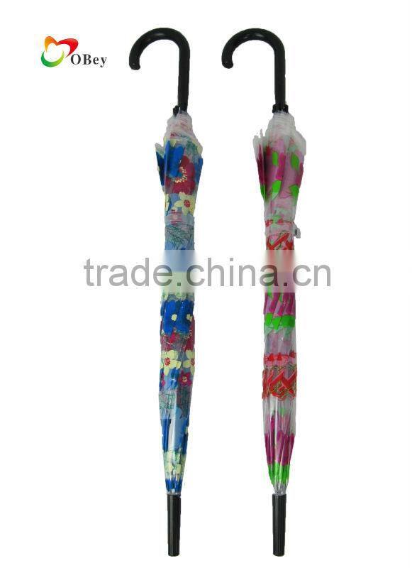 dome shaped poe umbrella with flower design